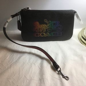 🌈🌝NWT COACH Leather Nolita 19 Multi color Horse & Carriage. MSRP w/ Tax $205.